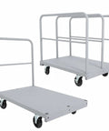 Heavy Duty Steel Panel Cart 36x24 Inch Platform Truck 2 In 1 Industrial Grade With 2200 Lbs Capacity Drywall Dolly Removable Side Rails And Swivel Wheels For Plywood Lumber