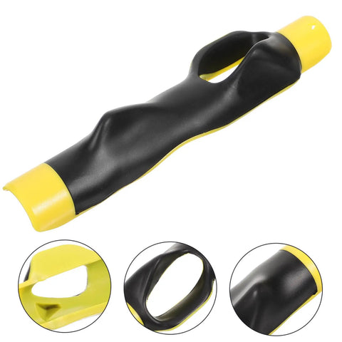 Golf Alignment Trainer Putting Practice Rod For Accurate Aiming, Lightweight Grip Trainer For Beginners, black and yellow rod