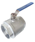 4 Inch Full Port Ball Valve 316 Stainless Steel NPT Female Threads With Serviceable Design Built Tough Blue Vinyl Insulated Handle
