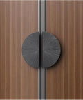 Half Moon Door Handles for Glass Doors in Gold Finish Modern Barn Door Push Pull Handles Double Sided for Single Door Sturdy Aluminum Alloy Ergonomic Grip Grab And Go Style Rust Resistant Long Lasting, black round pair on wood doors