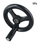 Ergonomic Hand Wheel With 200mm 3 Spoke Design And Rotating Grip For Table Saw And Lathe Tailstock Adjustment Black Finish