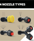 Different nozzle types for Backpack Garden Sprayer With Lance And Two Adjustable Nozzles, 5 Gallon Knapsack Wearable Sprayer