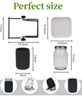 Dimensions of DIY Sprouting Kit For Home Garden With 2 Wide Mouth Quart Mason Jars, Stainless Steel Screen Sprout Lids, Stand, Canning Brush.