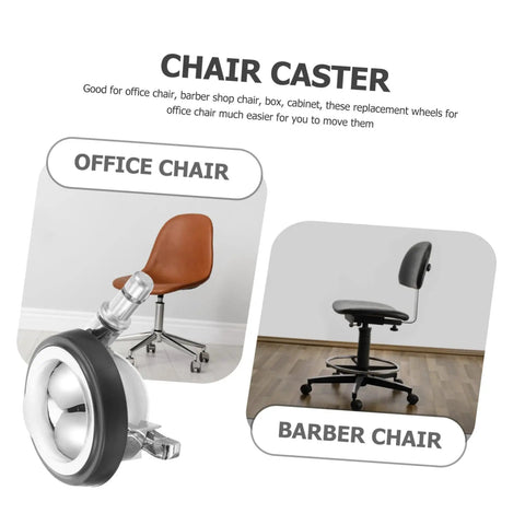 Heavy Duty Swivel Casters For Office And Barber Chairs Smooth As Silk Carpet Wheel Replacement Silent Glide Universal Fit Quick Swap Tile And Hardwood Floor Ready