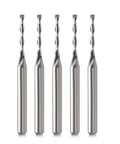 Premium Heavy Duty CNC Router Bits Featuring 1/8 Inch Shank Solid Carbide End Mills For Precise Cutting in 5 Piece Set.