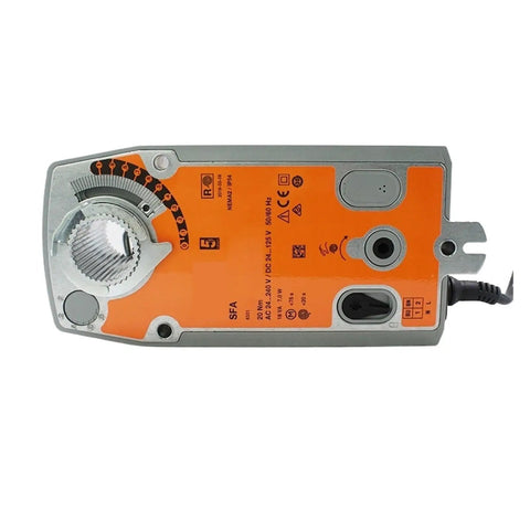 Adjustable Air Damper Actuator Featuring Emergency Override And Dual Voltage Power Compatibility Delivers Smooth 20Nm Torque For Knockout Hvac Valve Assembly That Runs Slick All Day Long With Zero Drama Setup, top view.