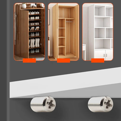 Heavy Duty Brass Shelf Pegs Set 20 Pieces Bookcase Pins With Integrated Tapping Screws in use with cabinets and shelves
