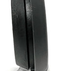 Side view of a black plastic flush mount hole plug for auto body and sheet metal applications, part of a fifty piece set.