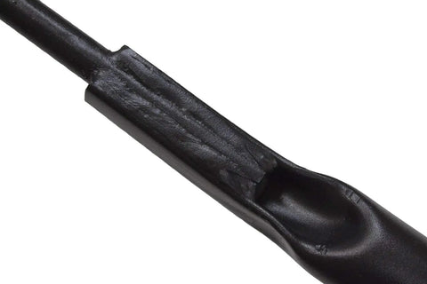 Close-up of the Heavy Duty Sod Lifter With 12 Gauge Steel Head And Fiberglass D Grip Handle detailing the steel head attachment.