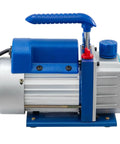 Heavy Duty Oil Free Rotary Vacuum Pump with blue handle for 2 gallon degassing chamber, 1.8 CFM power.
