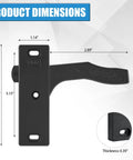 All Metal RV Screen Door Latch Right Hand Upgrade Kit with Zinc Alloy Handle and High Impact ABS Hardware dimensions
