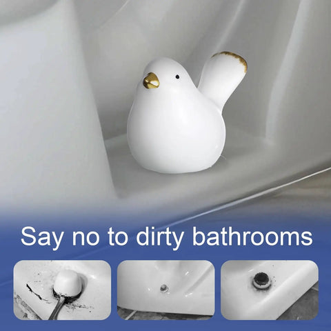 Two Packs Bird Shaped Toilet Bolt Covers Ceramic Screw Caps For Toilet Bolts Easy Install Cute Bathroom Decor White Replacement Parts For Bottom Of Toilets