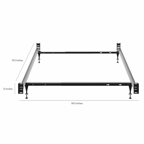 Crib Conversion Kit For 4 In 1 And 5 In 1 Convertible Cribs And Mini Cribs Converts To Twin And Full Beds Box Spring Required 1 Year Warranty Easy Install Fits Most Models metal frame dimensions