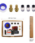 12V One Eighth Inch NPT Solenoid Valve 5 Way 2 Position Pilot Operated Electric Pneumatic Control Valve with fittings and tape