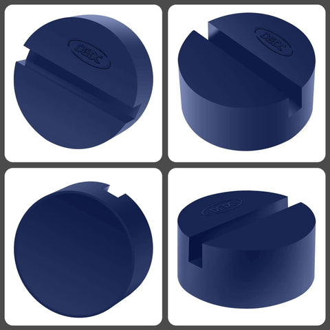 Blue Floor Jack Pad Universal Jack Stand Rubber Pinch Protector Car Adapter Kit 2 Pack 3 Ton Capacity For Cars SUVs Trucks Sedans MPVs Pickups Oil Change And Tire Repair Must Have Tool