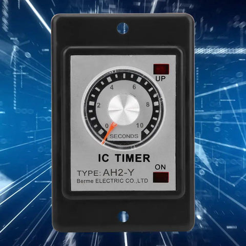 AH2 Y Time Relay 24V Low Voltage Delay Timer For Industrial Control And Electrical Systems With A 10S Delay PVC Housing Boss Level Rugged Component For Home Appliances And Low Voltage Equipment, 10s dial timer