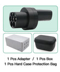 Tesla To Type 2 Adapter Nacs Electric Vehicle Charger Converter with hard case and box for convenient storage and transport.