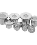 Sixteen Piece Pro Grade Silver Metal Transfer Plugs Drill Alignment Tool For Furniture Making And Carpentry Repair Iron Dowel Center