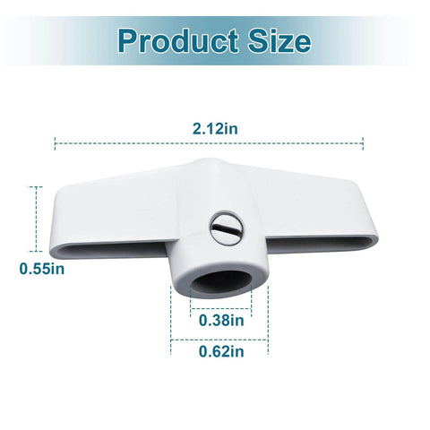 Casement Window Crank Handle For 11/32 Inch Splines With T Handle And Butterfly Wing Nut T Handles Replacement Set dimensions