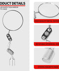 Inspection Mirror With Magnetic Base For Welding Or Automotive Repairs, 2.16 Inch Mirror, Ball Joint Angle, Hands Free Mount