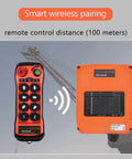 Industrial Wireless Crane Remote Control Kit With Eight Buttons For 12V And 24V Electric Hoist Overhead Crane Transmitter Receiver