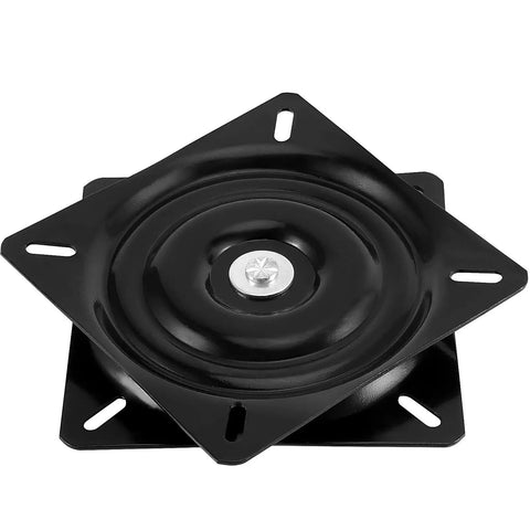 Beefy 4 Pack 6.25 Inch Bar Stool Swivel Replacement, 360 Degree Swivel Plate, heavy duty cold rolled steel, black square seat base