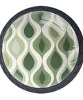 4 Pack Cabinet Knobs With Vintage Ogee Ovals In Sage Green Pattern, Crystal Glass Drawer Pulls, Dresser Knobs For Kitchen Or Closet