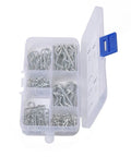 R Shape Cotter Pins Kit Set 300 Or 500 Pieces With Plastic Storage Box Tough As Nails Galvanized Retaining Clips