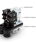 Air Compressor Pressure Switch With 4 Way Valve And Regulator 0 To 180 Psi 90 To 120 Psi Cut In Cut Off 110V 240V showing wiring
