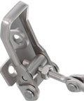 Heavy Duty Toggle Clamp Latch With Adjustable Lock Hole Stainless Steel Kit close-up of latch mechanism showing durable parts.