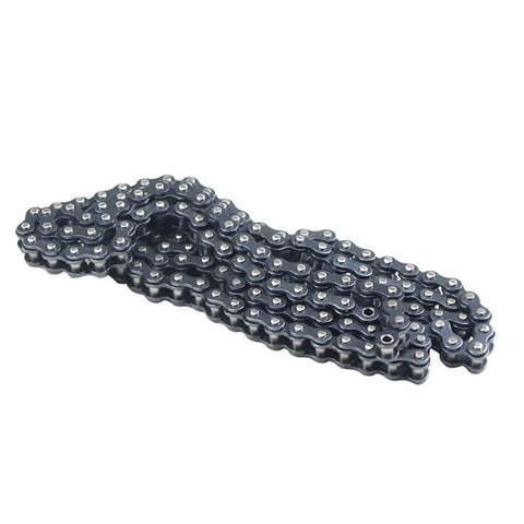 One Piece Simplex Roller Drive Chain With 6.35mm Pitch for Heavy Duty Industrial Gear, 1.5m length, robust and smooth.