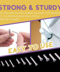 44 Piece Clevis Pin Assortment Kit In 304 Stainless Steel M3 M4 M5 Flat Head Pins With Holes shown in use and organized
