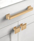 Champagne Bronze Cabinet Knobs 20 Pack Zinc Hardware For Kitchen Cabinets And Drawers Easy Install on white cabinet doors.