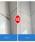 Before and after using Tile And Ceramic Glaze Repair Paste For Porcelain And Ceramic Tiles, Crack And Chip Filler And Grout Sealer
