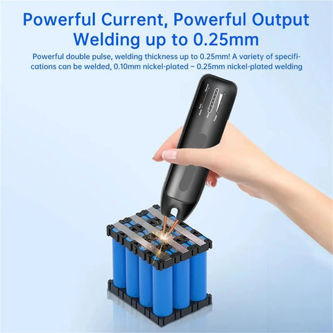 Portable Handheld Spot Welder For DIYers, 11 Gear Adjustable, Lightweight Welding Machine used on nickel sheet.
