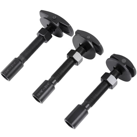 SCITOO rear axle bearing puller set, 3 pieces in black metal with threaded bolts and hex nuts.