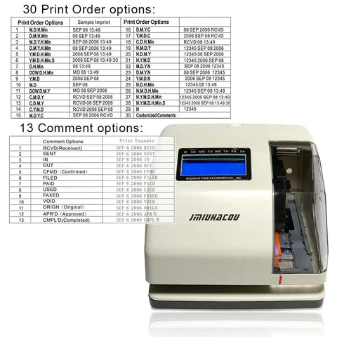 Top Tier Digital Time Stamp And Electronic Time Clock Featuring Custom Date Number Seal For Office Documents Slick Self Inking Design No Sweat Setup Real Deal Tool For Smooth Daily Hustle with date and comment options display.