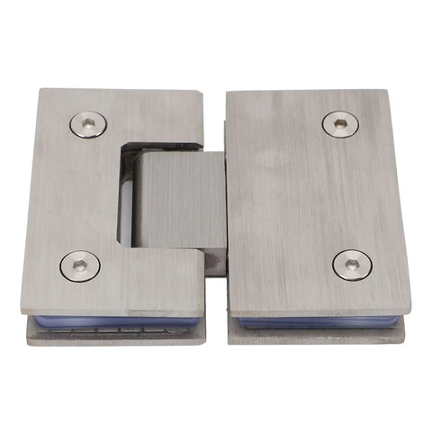 Heavy Duty Frameless Shower Door Hinge 180 Degree Turn Holds Up To 120 Lbs Rock Solid Stainless Steel Build close-up view
