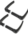 Old School European Rustic Garden Gate Handles With Screws Dope Vintage Outdoor Pull Set in black finish, set of 2