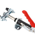Heavy Duty Push Pull Toggle Clamp With 450kg Clamping Force And 38mm Stroke In High Carbon Steel Built To Last Quick Install Elbow Joint Design Perfect For Welding Fabrication Jigs And Workbench Fixtures, red handle