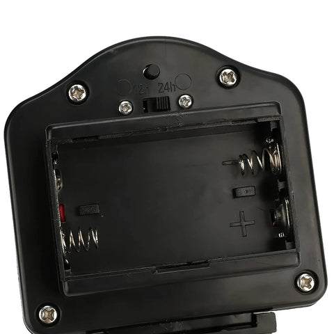 Slick Install Automatic Fish Feeder For Aquarium Battery Operated With Adjustable Portion Control And Vacation Timer showing battery compartment.