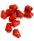 Fencing Practice Sword Tips For Foil And Epee, Rubber Replacement Tips With Blunt Ends, Wear-Resistant Rubber, Red Pack of 10