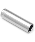 Three Eighths Inch Drive Deep Metric Socket 13mm 6 Point Long Lasting Chrome Vanadium Nickel Chrome Plated Mirror Polish Finish