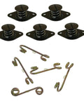 Boss Grade Aluminum Quarter Turn Fastener Buttons With Self Ejecting Springs For Sheet Metal And Truck Door Panels set of five with mounting springs.