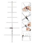 7 Element UHF Yagi Antenna with 11dBi Gain for 400 to 470MHz, adjustable parts, SL16 UHF female connector, weatherproof system