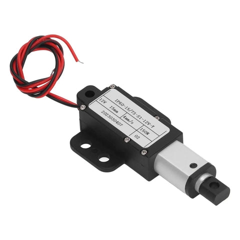 Compact 15mm Stroke Linear Actuator 12V 150N Thrust 4mm Per Second Built In Limit Switch aluminum alloy for home automation