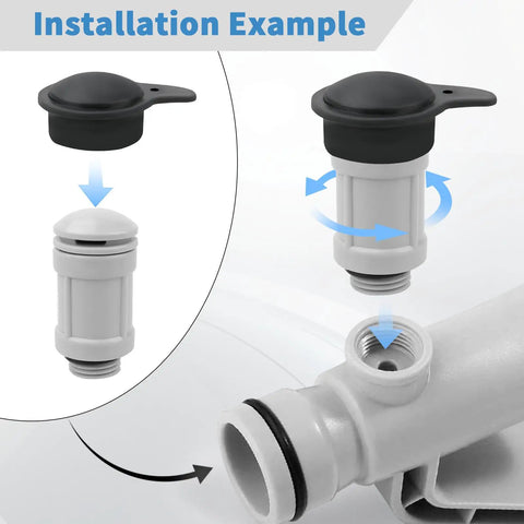 Air Jet Valve Cap For Above Ground Pools Easy Fit And Leak Proof Seal Wide Compatibility With Popular Models Like 26165EH