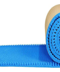 Premium Soundproofing Panels 3 Cm Thick Acoustic Foam Wall Mats rolled with spikes in blue color for sound absorption.