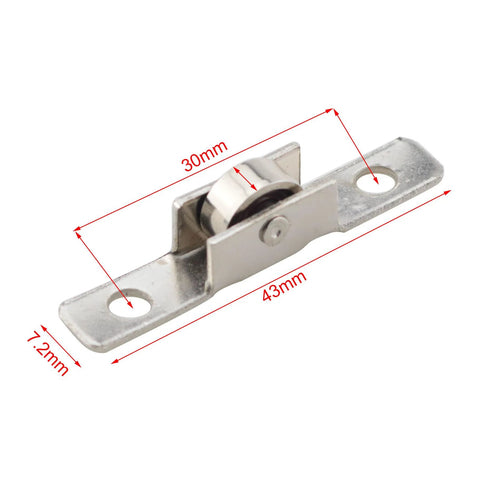 12 Pieces 3/8 Inch Metal Sliding Window Rollers Universal Single Slide Wheels For Doors Cupboards Drawers DIY Projects Durable Replacement Hardware