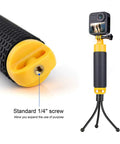 Floating Hand Grip With Mini Tripod Stand For Action Cameras Waterproof Pole Mount Underwater Monopod side view